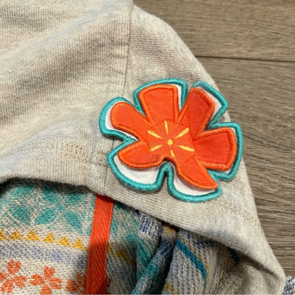 Disney Gray Moana Hoodie with Colorful Patterns - Picture 6 of 7
